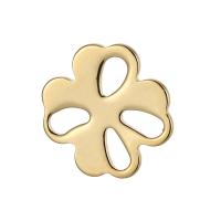 Stainless Steel Clover Pendant, 304 Stainless Steel, Four Leaf Clover, Vacuum Plating, DIY 15mm 