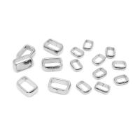Stainless Steel Jewelry Clasp, 304 Stainless Steel, Square, machine polished, DIY original color 