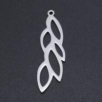 Stainless Steel Leaf Pendant, 201 Stainless Steel, Vacuum Ion Plating, fashion jewelry & polished & DIY & Unisex 