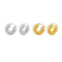 Edelstahl Hoop Ohrringe, 304 Edelstahl, Vakuum-Ionen-Beschichtung, Modeschmuck & für Frau, keine, 30mm, verkauft von Paar
