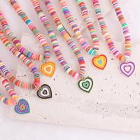 Polymer Clay Jewelry Necklace, with 1.97inch extender chain, fashion jewelry & for woman & enamel 20mm Approx 15.75 Inch 