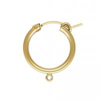 Gold Filled Hoop Earring Components, Round, 14K gold-filled, DIY golden 