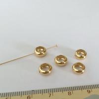 Gold Filled Frame Bead, Round, 14K gold-filled, DIY golden 
