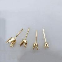 gold-gefüllt Ohrring-Bolzen -Komponente, 14K goldgefüllt, DIY & verschiedene Größen vorhanden, goldfarben, verkauft von Paar