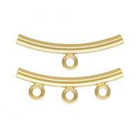 gold-gefüllt Gebogene Rohr Perlen Einstellung, 14K goldgefüllt, DIY & verschiedene Stile für Wahl, goldfarben, 2x20mm, verkauft von PC