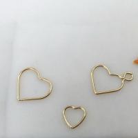 Doublé or Anneau de liaison, coeur, 14K rempli d’or, DIY & styles différents pour le choix, doré, Vendu par PC