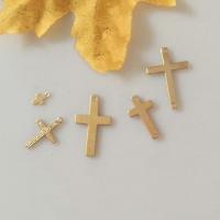 Gold Filled Pendant, Cross, 14K gold-filled, DIY golden 