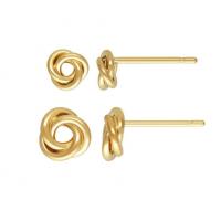 Gold Filled Earring Stud Component, Round, 14K gold-filled, DIY golden 