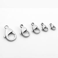 Stainless Steel Lobster Claw Clasp, 304 Stainless Steel, plated, silver color 