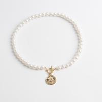 Collier de perles en plastique, perle de plastique, avec alliage de zinc, Placage de couleur d'or, pour femme, plus de couleurs à choisir, 25mm Environ 52 cm, Vendu par PC