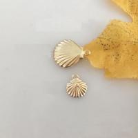 Gold Filled Pendant, Shell, 14K gold-filled, DIY golden 