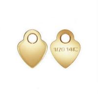 Gold Filled Pendant, Heart, 14K gold-filled, DIY, golden 