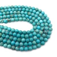 Natural Turquoise Beads, Round, DIY blue Approx 14.96 Inch 