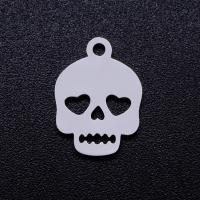 Stainless Steel Skull Pendant, 201 Stainless Steel, Vacuum Ion Plating, fashion jewelry & polished & DIY & Unisex 