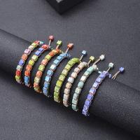 Gemstone Bracelets, with Wax Cord, handmade, fashion jewelry & Unisex 5.8mm Approx 7-11.4 Inch 