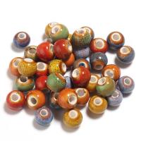 Kunstdruck Porzellan Perlen, DIY, keine, 9x7.5mm, 50PCs/Tasche, verkauft von Tasche