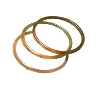 Ox Horn Bangle, Donut & for woman, yellow, 4mm 