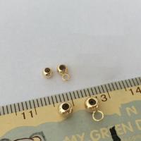 Gold Filled Stopper Beads, Round, 14K gold-filled, DIY golden, 3-4mm 