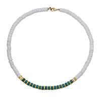 Polymer Clay Jewelry Necklace, with Zinc Alloy, fashion jewelry & Unisex Approx 17.72 Inch 