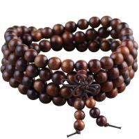 108 Mala Beads, Red Sandalwood Willow, with Dalbergia Odorifera, polished, fashion jewelry & multilayer & Unisex 6mm,8mm, Approx 
