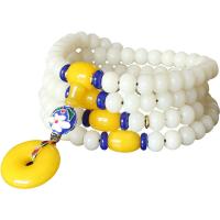 108 Mala Beads, Bodhi Root, with Lapis Lazuli & Yellow Calcedony & Cloisonne, polished, fashion jewelry & multilayer & Unisex Approx 