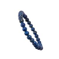 Природный Лазурит браслет, Мужская & устойчивая усталость, голубой, 6mm, длина:Приблизительно 21 см, продается PC