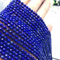 Perles de pierre lasurite naturelles, Lapis lazuli, poli, DIY & facettes, bleu Environ 38 cm, Vendu par brin