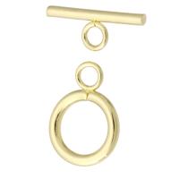 Brass Toggle Clasp, gold color plated, fashion jewelry & DIY, golden, 13*17*2mm,18*7*82mm Approx 3mm 