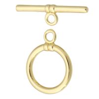 Brass Toggle Clasp, gold color plated, fashion jewelry & DIY, golden, 16*20.5*2mm,24*7*2mm 