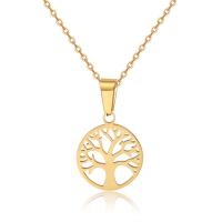Titanium Steel Jewelry Necklace, Tree, fashion jewelry & for woman cm 
