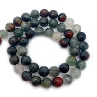 Bloodstone Beads, Chicken-blood Stone, Round, DIY mixed colors Approx 14.96 Inch 