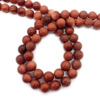 Goldstein Perlen, Goldsand, rund, DIY & verschiedene Größen vorhanden, Länge:ca. 14.96 ZollInch, verkauft von Strang