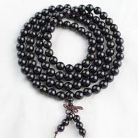 108 Mala Beads, Black Sandalwood, polished, fashion jewelry & multilayer & Unisex, 6mm, Approx 