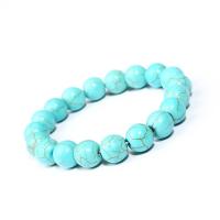 Turquoise Bracelets, fashion jewelry & Unisex & radiation protection, 8mm,10mm Approx 7.48 Inch 