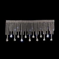 Brass Rhinestone Claw cadena, diamantes de imitación, con metal, chapado en color de plata, longitud diferente para la opción & Bricolaje & facetas, plateado, 90mm, Vendido por UD
