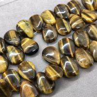 Tiger Eye Beads, Teardrop, polished, DIY, yellow Approx 
