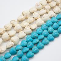 Synthetische Türkis Perlen, Herz, DIY & verschiedene Größen vorhanden, keine, Länge:ca. 14.96 ZollInch, verkauft von Strang