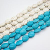 Synthetic Turquoise Beads, Oval, DIY Approx 14.96 Inch 