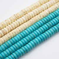 Synthetic Turquoise Beads, Flat Round, DIY Approx 14.96 Inch 