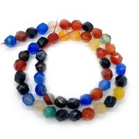 Natural Rainbow Agate Beads, Multicolour Agate, Round, Star Cut Faceted & DIY mixed colors Approx 14.96 Inch 