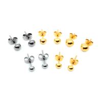 Stainless Steel Earring Stud Component, 304 Stainless Steel, Galvanic plating, polished & DIY & Unisex 