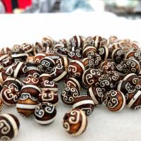 Natural Tibetan Agate Dzi Beads, DIY, mixed colors, 10mm 