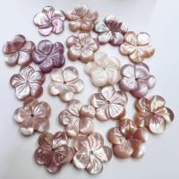 Pink Shell Bead Cap, Flower, Carved, DIY, pink, 15mm 