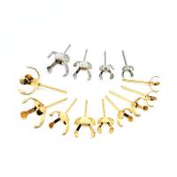 Stainless Steel Earring Stud Component, 316 Stainless Steel, Galvanic plating, fashion jewelry & polished & DIY & Unisex 