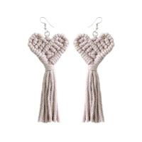 Fashion Tassel Earring, Cotton Thread, fashion jewelry & for woman 