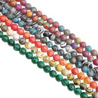 Perles en Malachite naturelle, Rond, DIY & normes différentes pour le choix, plus de couleurs à choisir Environ 14.96 pouce, Vendu par brin