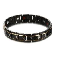 Stainless Steel Healing Bracelets, 304 Stainless Steel, Vacuum Ion Plating, fashion jewelry & Unisex, 12mm Approx 8.27 Inch 