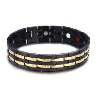 Stainless Steel Healing Bracelets, 304 Stainless Steel, Vacuum Ion Plating, fashion jewelry & Unisex, 15mm Approx 8.66 Inch 