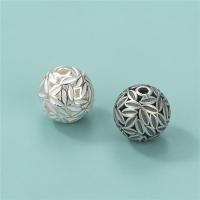 Sterling Silver Hollow Beads, 925 Sterling Silver, Round, DIY 10mm Approx 1.9mm 