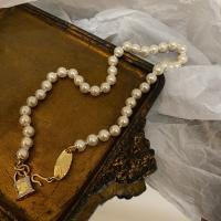 Collar de perlas de plástico, metal, con Perlas plásticas, Joyería & para mujer, longitud:aproximado 19.69 Inch, Vendido por UD